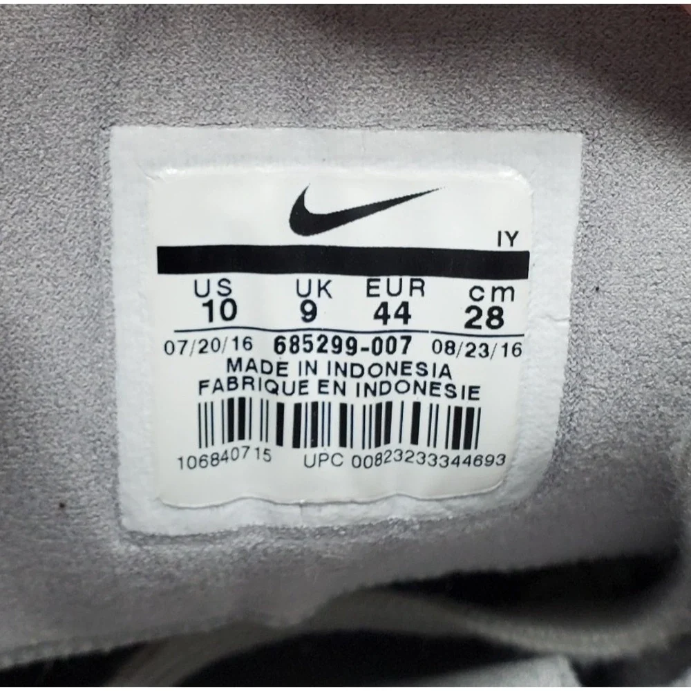 Nike SB Stefan Janoski Max Shoes Mens 10 Grey Leather Lace Up Sneakers